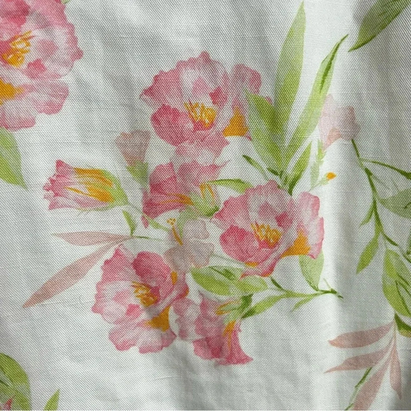 New Sophie Rue Pink Floral Scrunchy Open Back Mini Dress Spaghetti Strap Size S - Picture 6 of 16